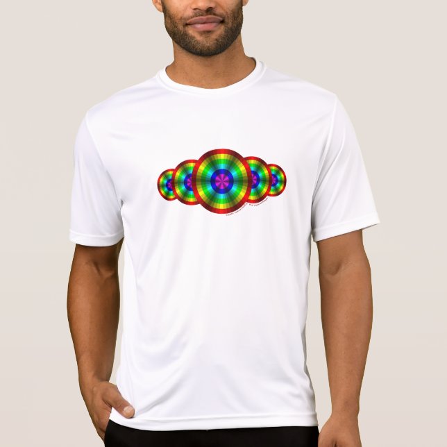 Camiseta Ilusión óptica: Camisas ligeras del arcoiris (Anverso)