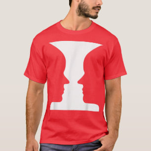 Camiseta Ilusión óptica Ciencia Resumen Face Vase Novelt