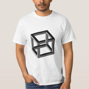Camiseta Ilusión óptica - cubo imposible