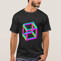 Ilusión óptica - cubo imposible de CMYK