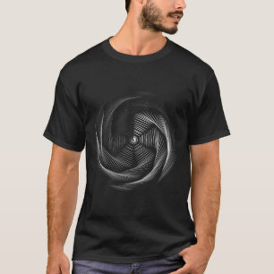 Camiseta Ilusión óptica de agujero negro geométrico espiral