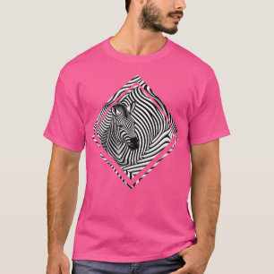 Camiseta Ilusión óptica de cebra Arte hipnótico Amantes de