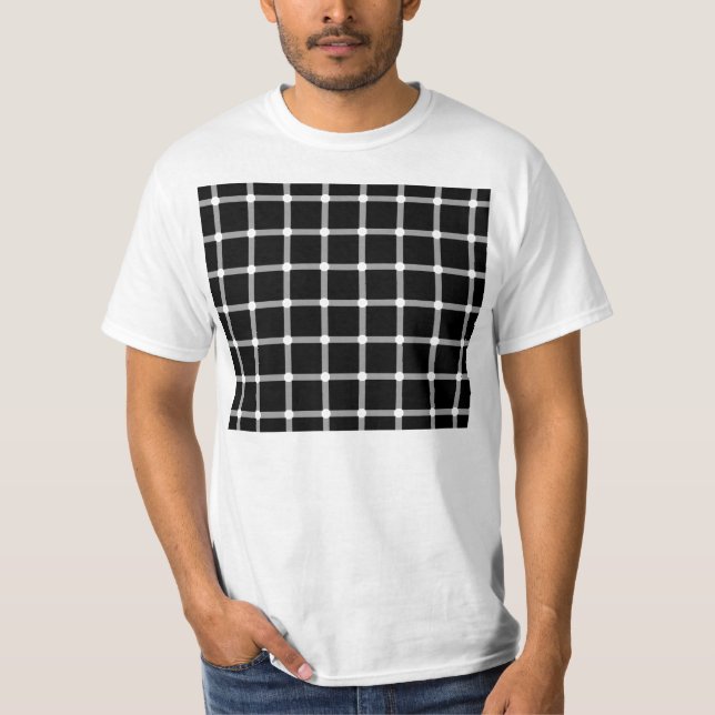 Camiseta Ilusión óptica de centelleo de la rejilla (Anverso)