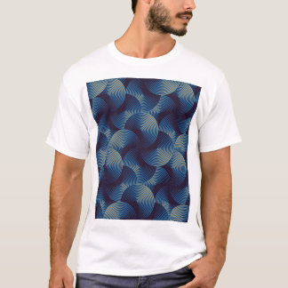 Camiseta Ilusión óptica de círculos metálicos, patrón sin f