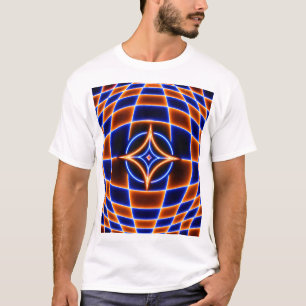 Camiseta Ilusión óptica de estrella de vórtice de neón – Az