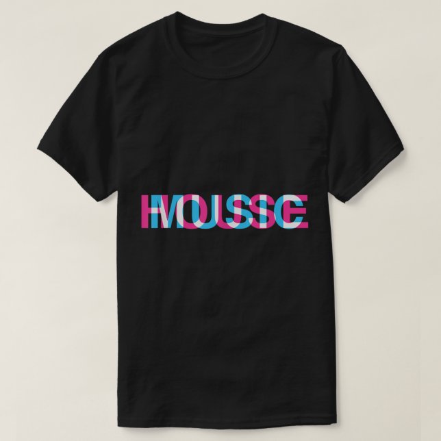 Camiseta Ilusión óptica de Glitch Music House - DJ de EDM R (Diseño del anverso)