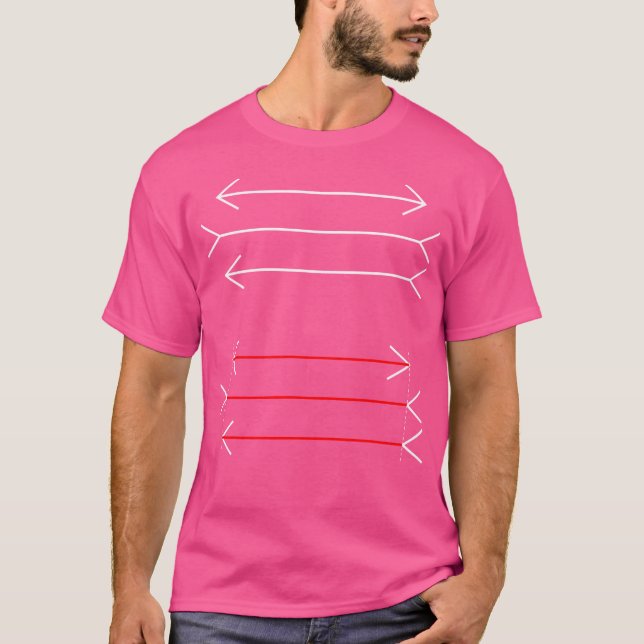 Camiseta Ilusión óptica de Mller Lyer Imposible Math Lover (Anverso)