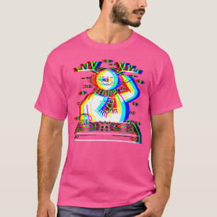 Camiseta Ilusión óptica de muñeco de nieve Edm Navidad Rave
