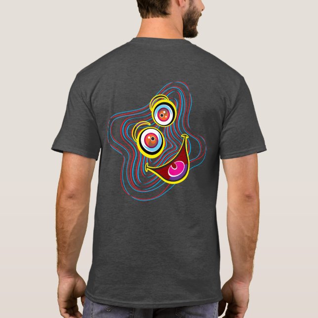 Camiseta Ilusión óptica de ojos divertidos (Reverso)