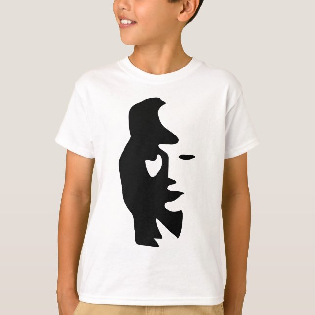 Camiseta Ilusión óptica del saxofón o de la mujer (Anverso)