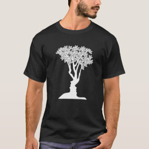 Camiseta Ilusión óptica Divertido árbol o caras de Noved