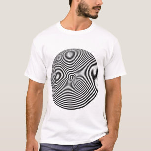 Camiseta Ilusión óptica enrrollada de los círculos