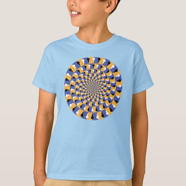 Camiseta Ilusión óptica loca - Círculo infinito (Anverso)