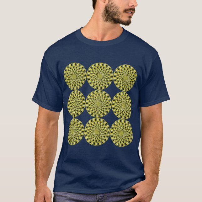 Camiseta Ilusión óptica - Ruedas giratorias (Anverso)