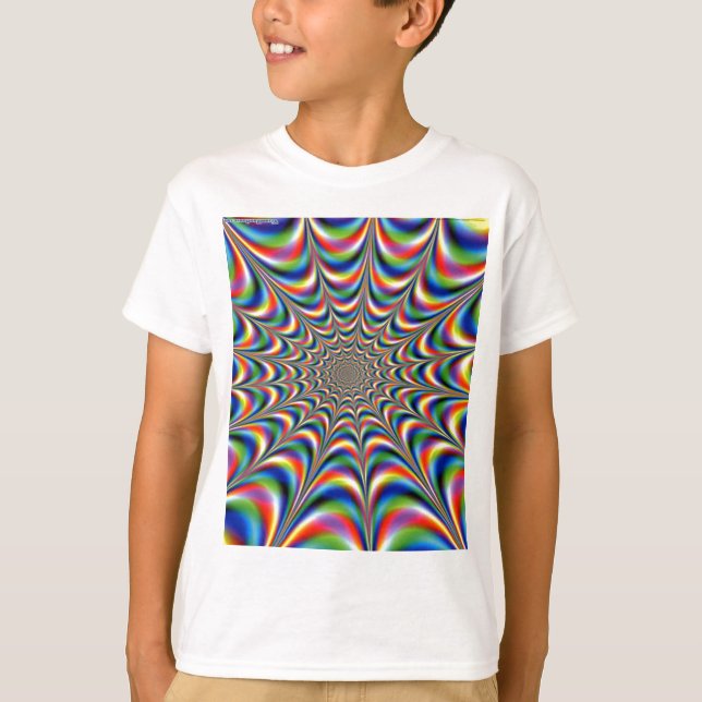 Camiseta ilusión palpitar-fractal-óptica (Anverso)