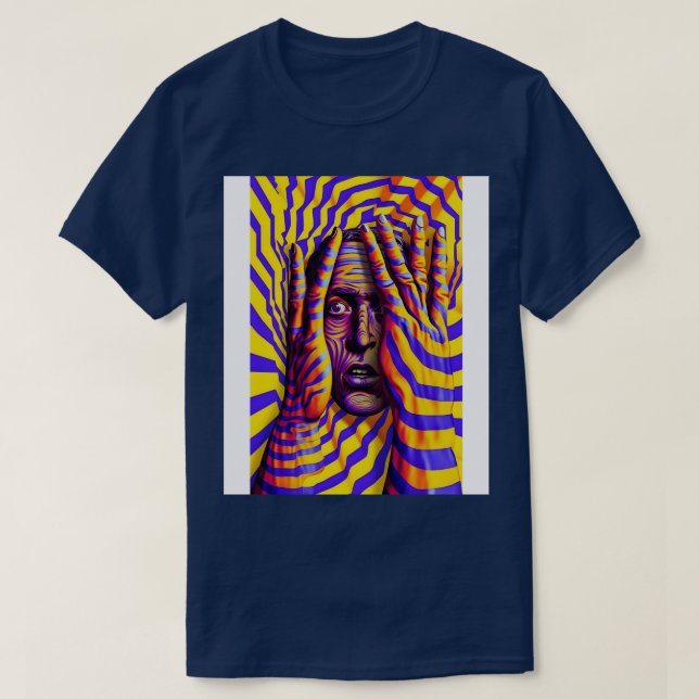 Camiseta Ilusiones ópticas atrapadas (Diseño del anverso)