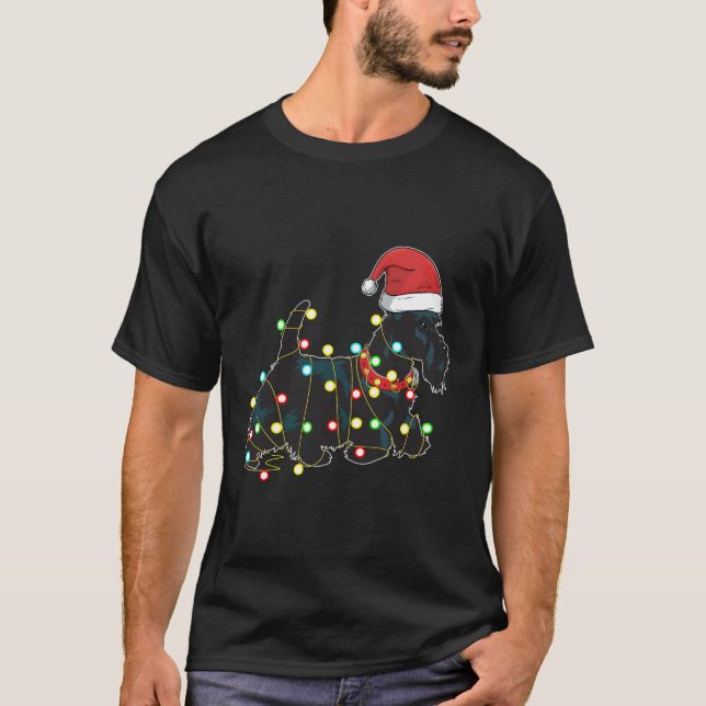 Camiseta Ilustra a Scottie Dog Lover Gracioso Regalo De Nav (Anverso)