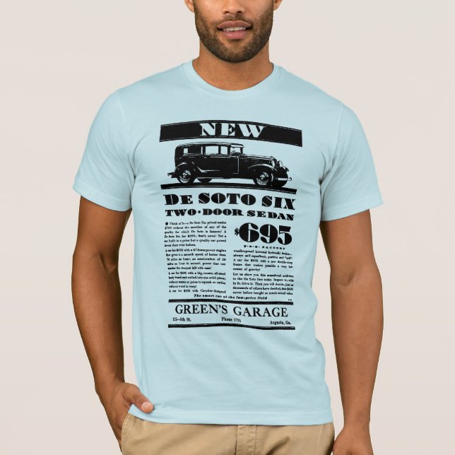 Camiseta Ilustracion 1931 del auto de DeSoto (Anverso)