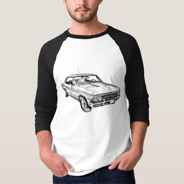 Camiseta Ilustracion 1966 de Chevy Chevelle SS 396 (Anverso)