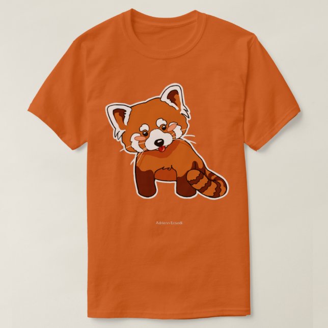 Camiseta Ilustracion 2 de Cute Red Panda (Diseño del anverso)