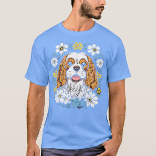 Camiseta Ilustracion 2 del rey Carlos Español con margarita