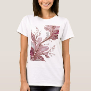 CAMISETA ILUSTRACIÓN 3D DE UN DISEÑO FLORAL LUXUOSO CON