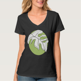 Camiseta Ilustración abstracta de planta de hoja de Monster