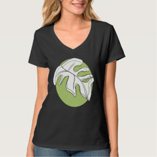 Camiseta Ilustración abstracta de planta de hoja de Monster