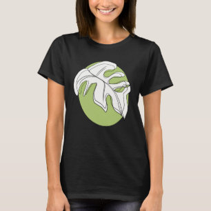Camiseta Ilustración abstracta de planta de hoja de Monster