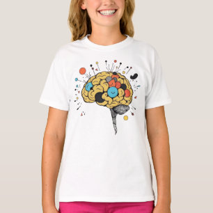 Camiseta Ilustración Abstracta de Salud Mental del Cerebro
