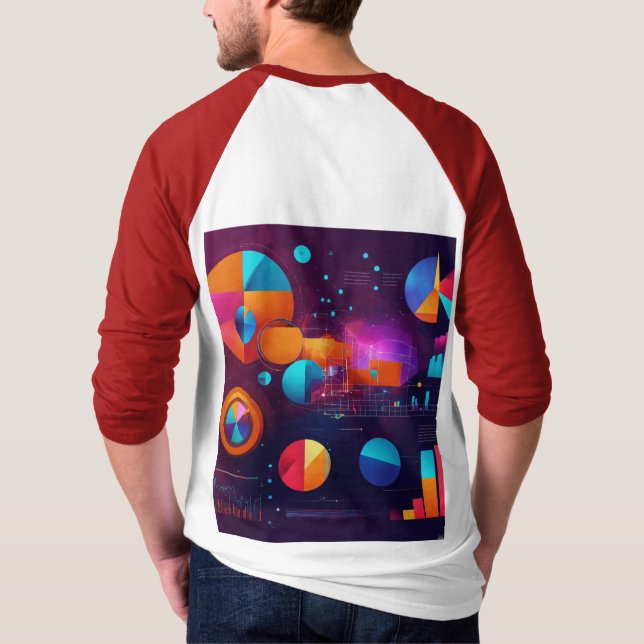 Camiseta Ilustracion abstracto de datos y análisis (Reverso)