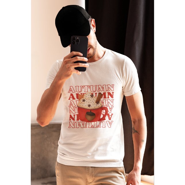 Camiseta Ilustracion acogedor de la taza de otoño (Subido por el creador)