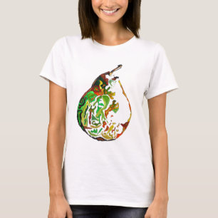 Camiseta Ilustracion acuarela de arte pop de fruta perez