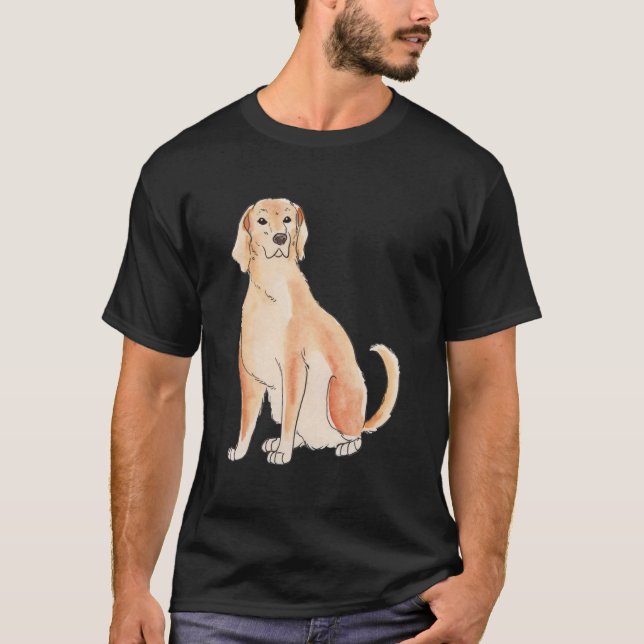 Camiseta Ilustracion acuarela de Labrador (Anverso)