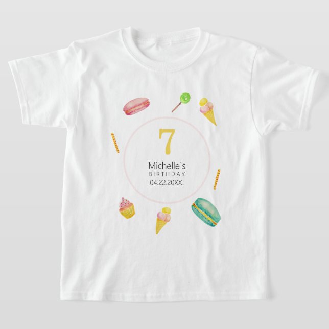 Camiseta Ilustracion acuático de verano Fiesta lindo (Distribución)