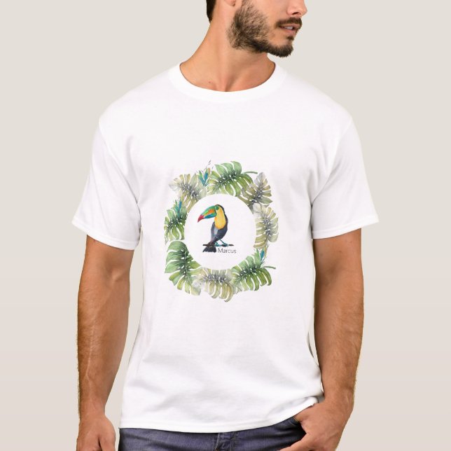 Camiseta Ilustracion acuático exótico de Toucan (Anverso)