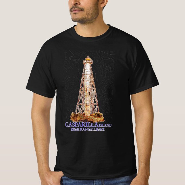 Camiseta Ilustracion acuático Gasparilla Island Light (Anverso)
