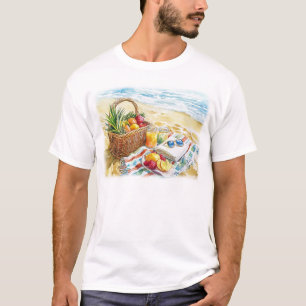 Camiseta Ilustracion acuático picnic de Summer Beach - Vibr