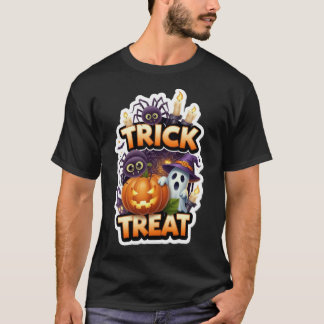 Camiseta Ilustración adorable de Halloween con fantasma de