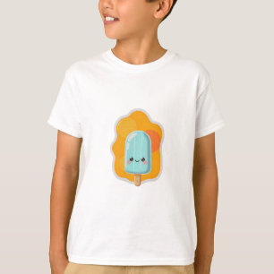 Camiseta Ilustración adorable de paleta azul