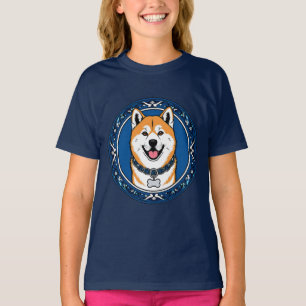 Camiseta Ilustración adorable de perro de dibujos animados