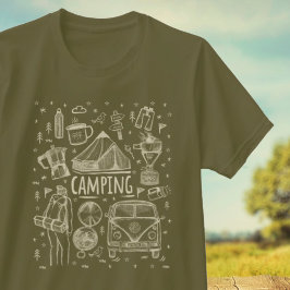 Camiseta Ilustracion al aire libre de camping