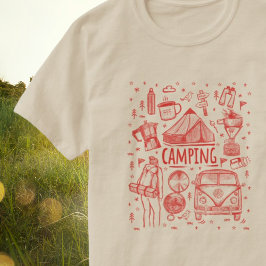Camiseta Ilustracion al aire libre de camping