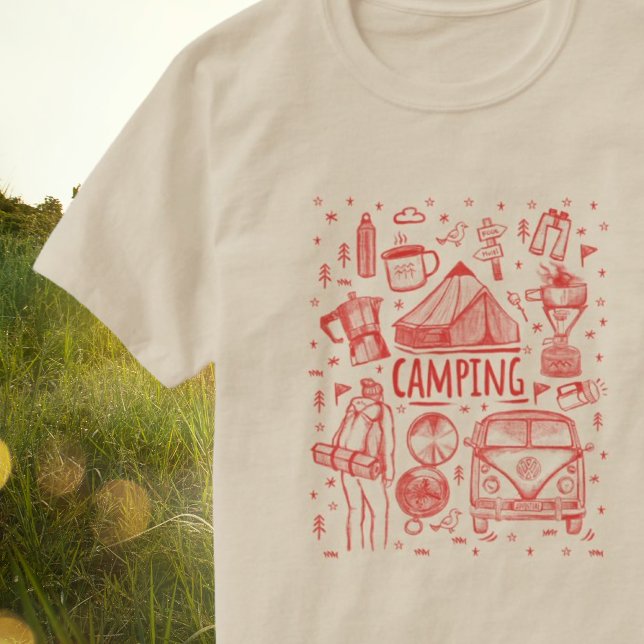 Camiseta Ilustracion al aire libre de camping (Subido por el creador)