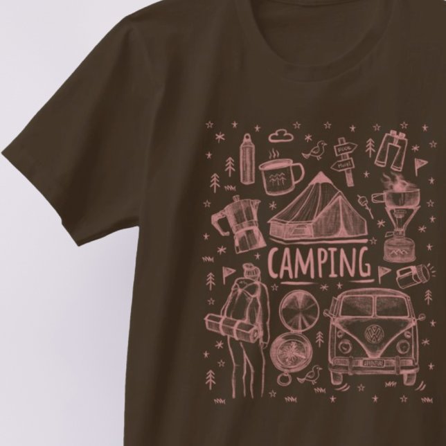 Camiseta Ilustracion al aire libre de camping (Subido por el creador)