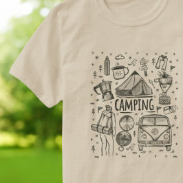 Camiseta Ilustracion al aire libre de camping