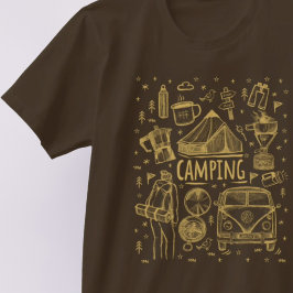 Camiseta Ilustracion al aire libre de camping