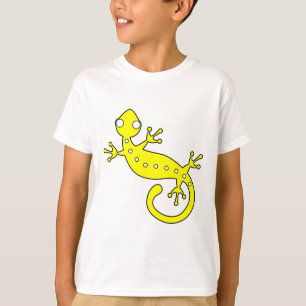 Camiseta Ilustracion animado artístico del lagarto amarill
