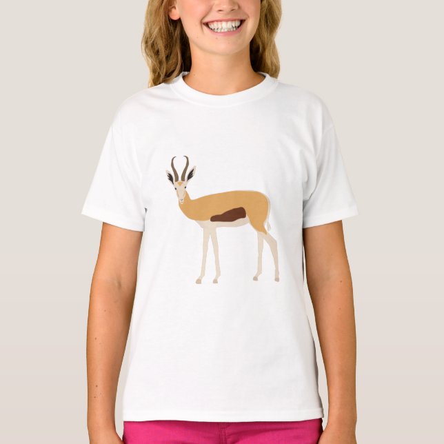 Camiseta Ilustracion animal de Antelope salvaje (Anverso)