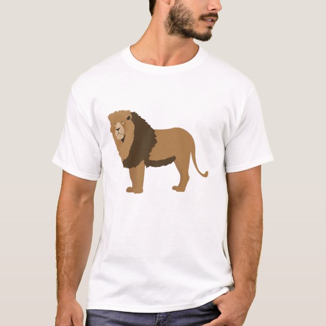 Camiseta Ilustracion animal de león de la jungla (Anverso)